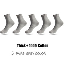 Load image into Gallery viewer, HSS Brand 100% Cotton Men Socks Thermal High Quality 5 Pairs