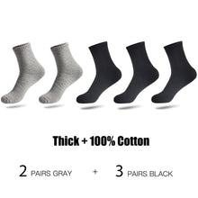 Load image into Gallery viewer, HSS Brand 100% Cotton Men Socks Thermal High Quality 5 Pairs