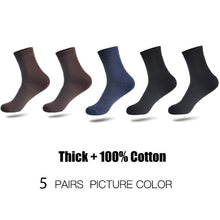 Load image into Gallery viewer, HSS Brand 100% Cotton Men Socks Thermal High Quality 5 Pairs