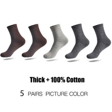 Load image into Gallery viewer, HSS Brand 100% Cotton Men Socks Thermal High Quality 5 Pairs