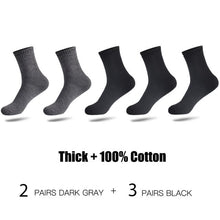 Load image into Gallery viewer, HSS Brand 100% Cotton Men Socks Thermal High Quality 5 Pairs