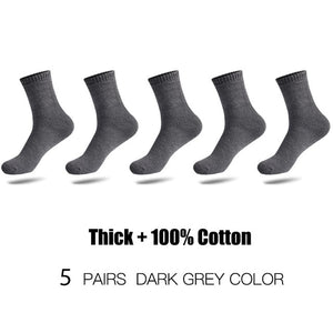 HSS Brand 100% Cotton Men Socks Thermal High Quality 5 Pairs