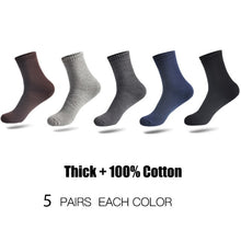 Load image into Gallery viewer, HSS Brand 100% Cotton Men Socks Thermal High Quality 5 Pairs
