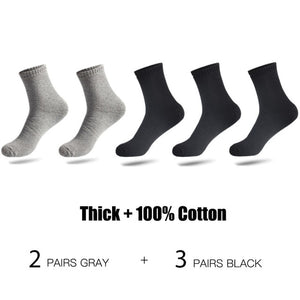 HSS Brand 100% Cotton Men Socks Thermal High Quality 5 Pairs