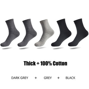 HSS Brand 100% Cotton Men Socks Thermal High Quality 5 Pairs