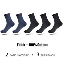 Load image into Gallery viewer, HSS Brand 100% Cotton Men Socks Thermal High Quality 5 Pairs
